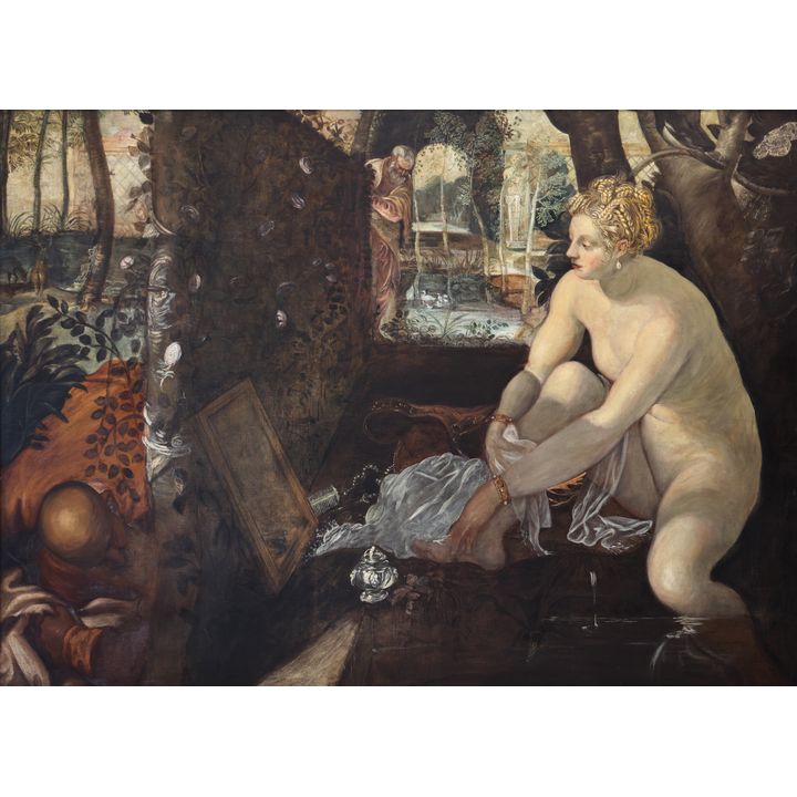 Manner of Tintoretto ''Susanna and the Elders'' Large Oil