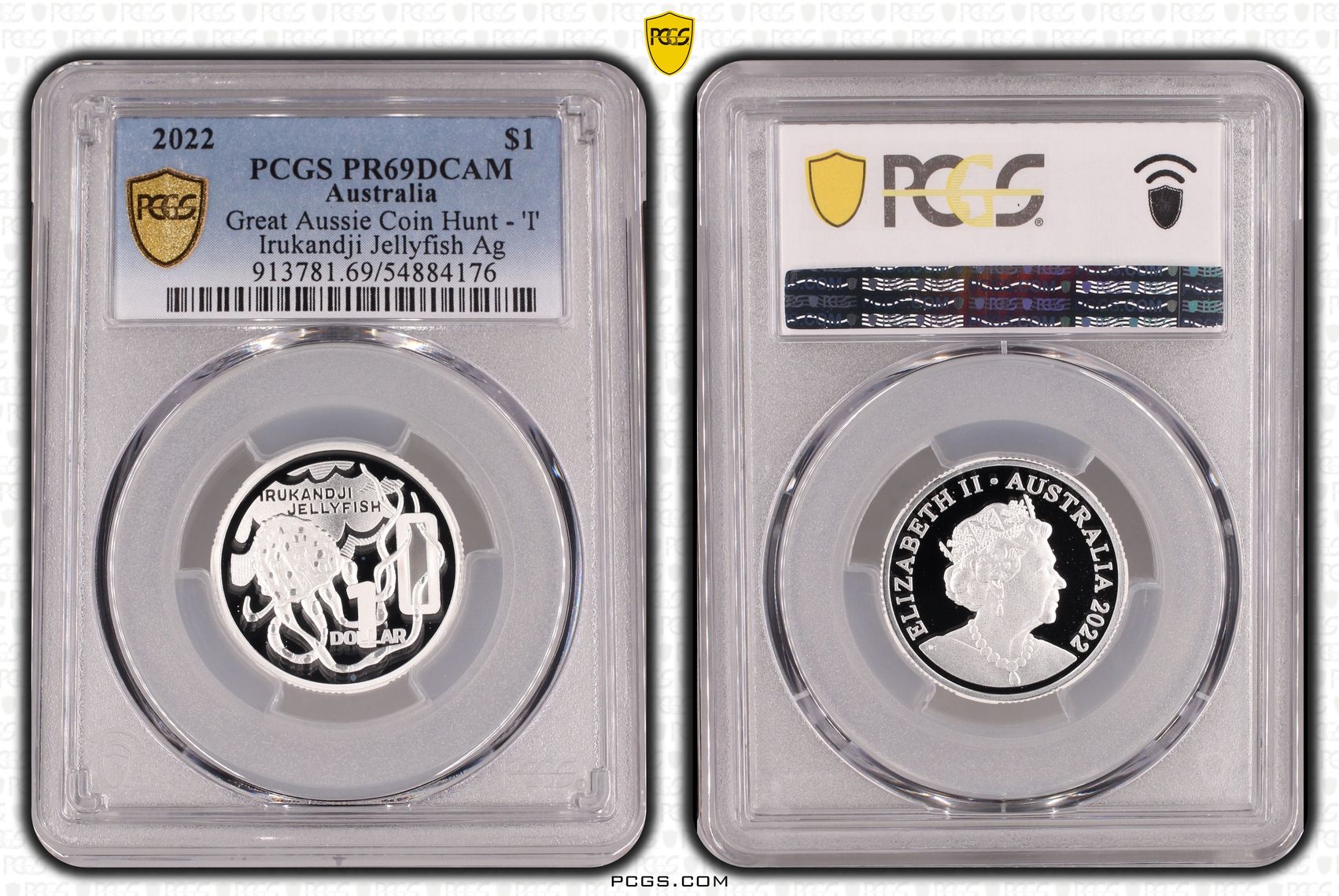 Great Aussie Coin Hunt - 'I', One Dollar, 2022, PCGS PR69DCAM