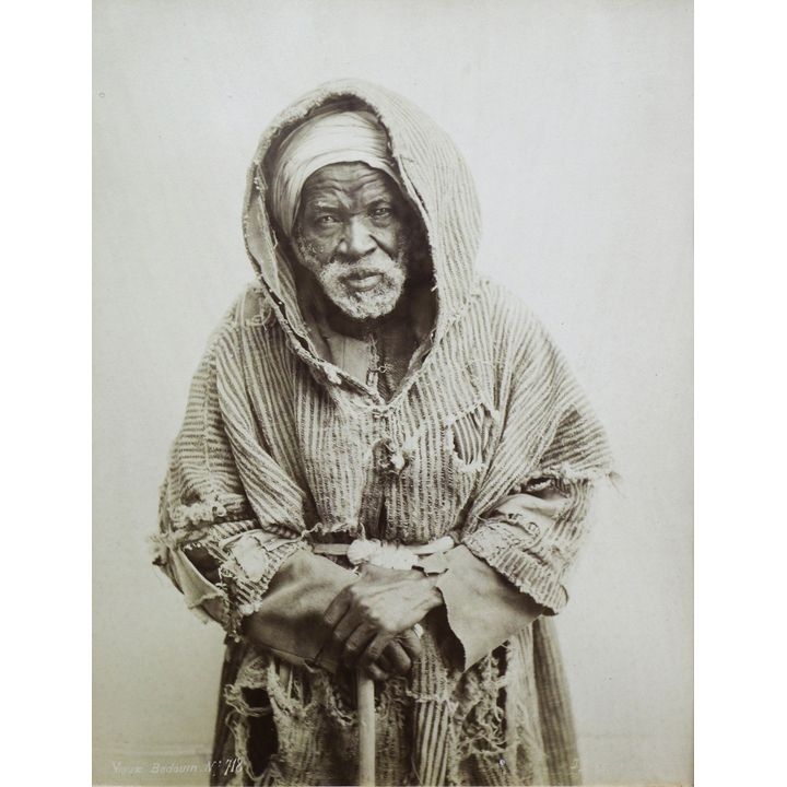 GARRIGUES, J ANDRE - Vieux Mendiant - Half-length portrait of an old Bedouin man