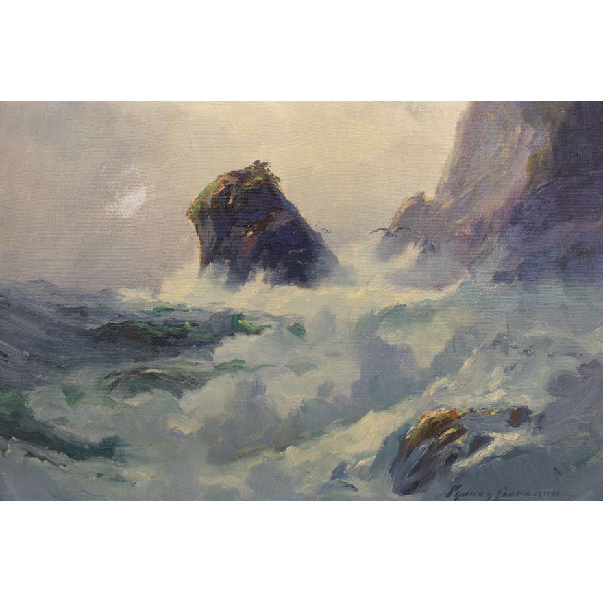 Sydney Laurence ''Cape St. Elias'' (Seascape) Oil