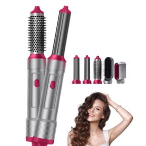 5 IN 1 Including Bag One Step Hot Air Straightening and Curling Brush |