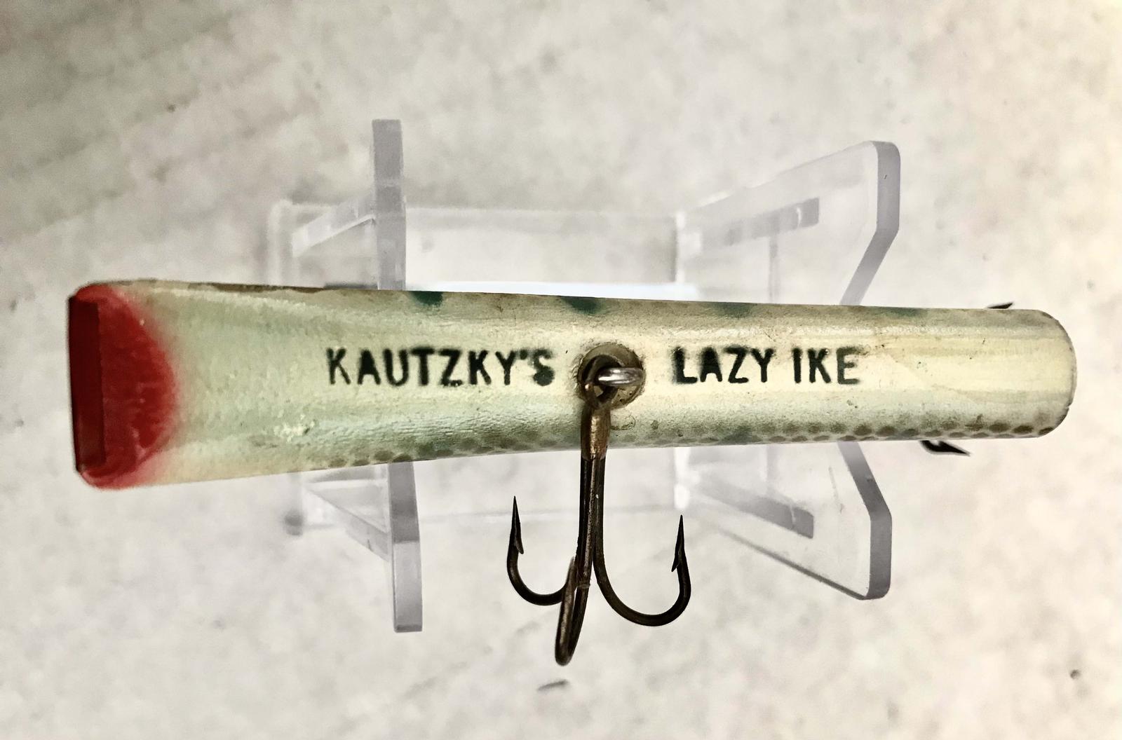 Vintage Fishing Lure Kautzky's Lazy Ike in Box with Papers