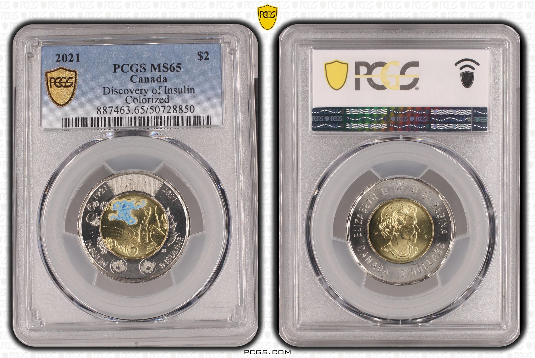 Canada, Discovery of Insulin , Two Dollar, 2021, PCGS MS65