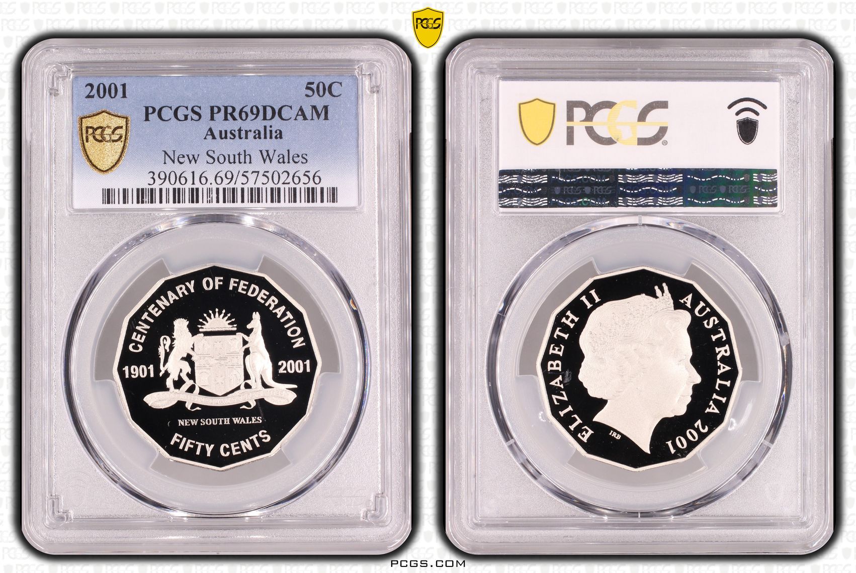 New South Wales, Fifty Cent, 2001, PCGS PR69DCAM