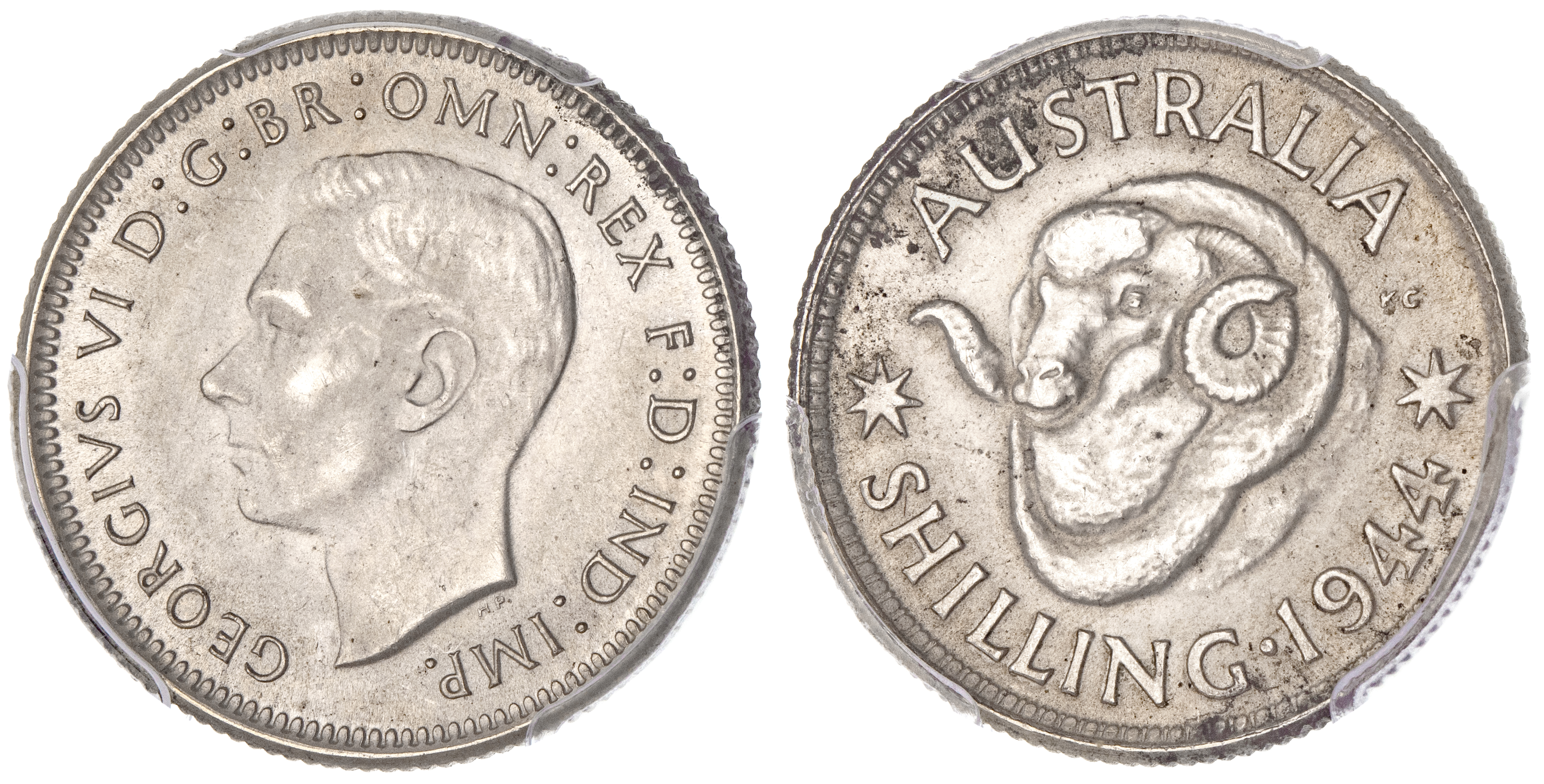 George VI, Shilling, 1944, PCGS MS 64