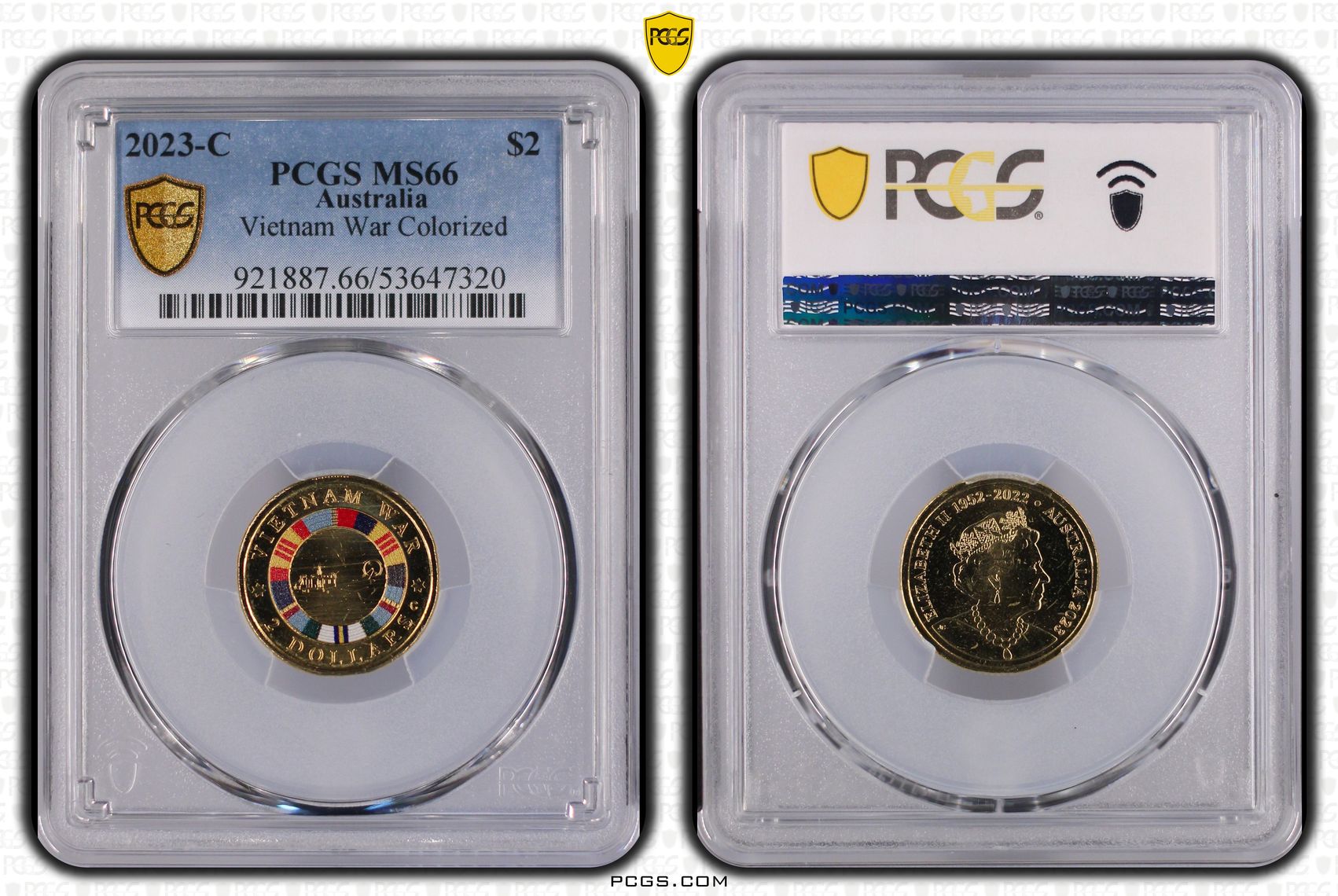 Vietnam War Colourised, Two Dollar, 2023-C, PCGS MS66