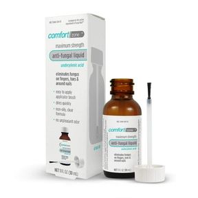 1 FL OZ (PACK OF 1) COMFORT ZONE ANTI FUNGAL LIQUID SOLUTION, TRANSPARENT, 1 FL OZ