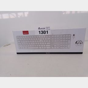 MACALLY - ALUMINUM SLIM USB KEYBOARD WITH 2 USB PORTS FOR MAC