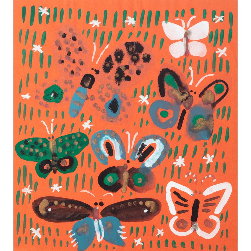 Józef Wilkoń | Motylki (ilustracja do książki), lata 70. XX wieku