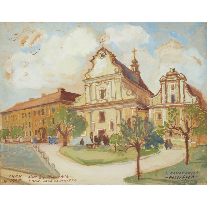 Irena Nowakowska-Acedańska | Kościół św. Mikołaja, Uniwersytet Jana Kazimierza we Lwowie, 1945 r.