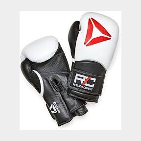 Reebok Combat Leather Training Glove - Black-White - 16 oz - Bar 885652010313- 51748/20788 AS B3 (S3)