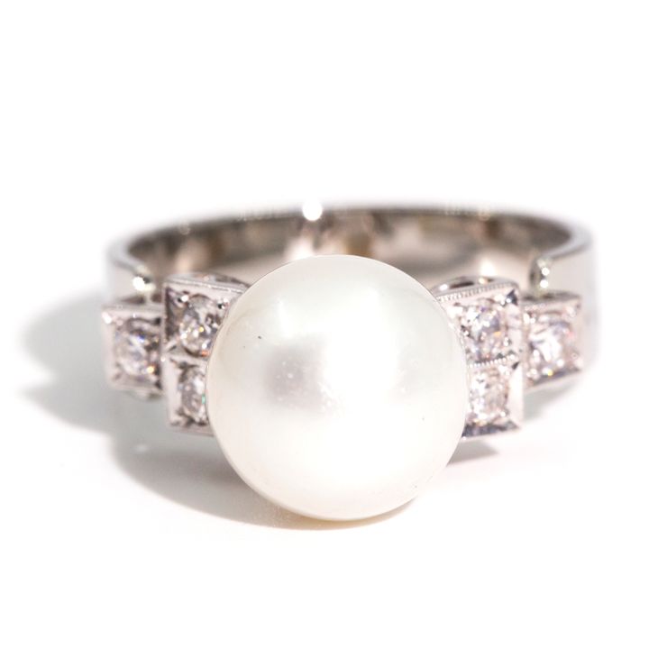 South Sea Pearl & Diamond Ring