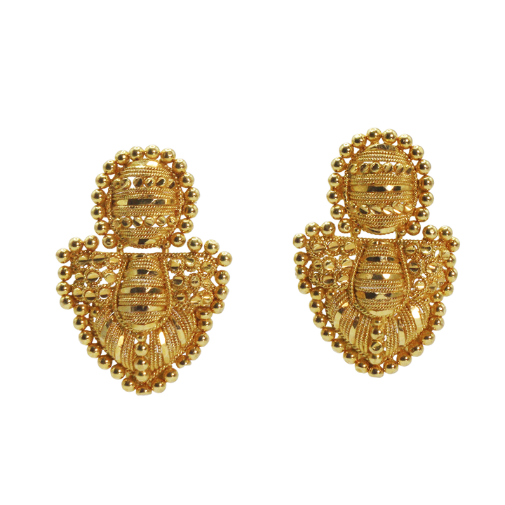 Aretes de la india en oro 22 k