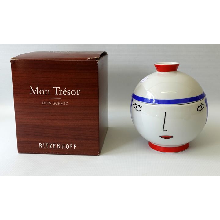 BOXED RITZENHOFF PORCELAIN JAR AND COVER