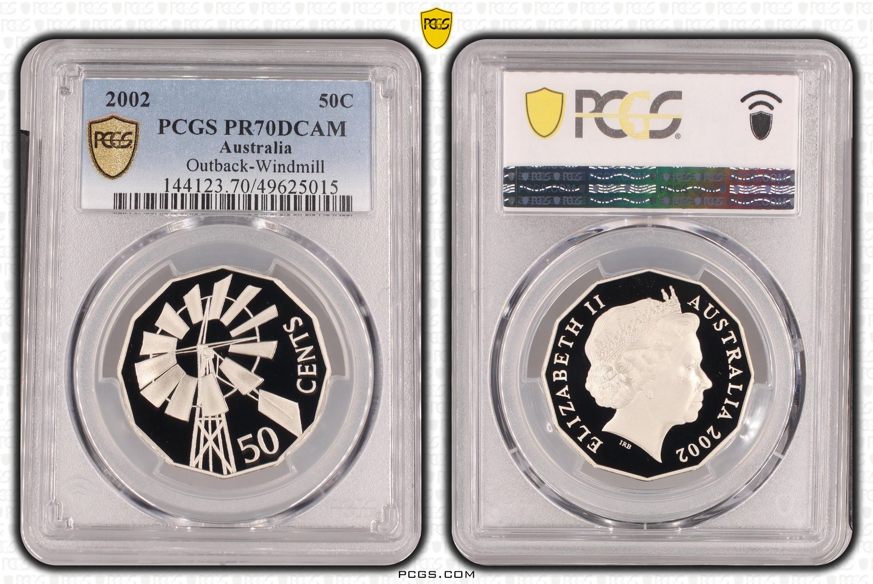 Outback-Windmill, Fifty Cent, 2002, PCGS PR70DCAM