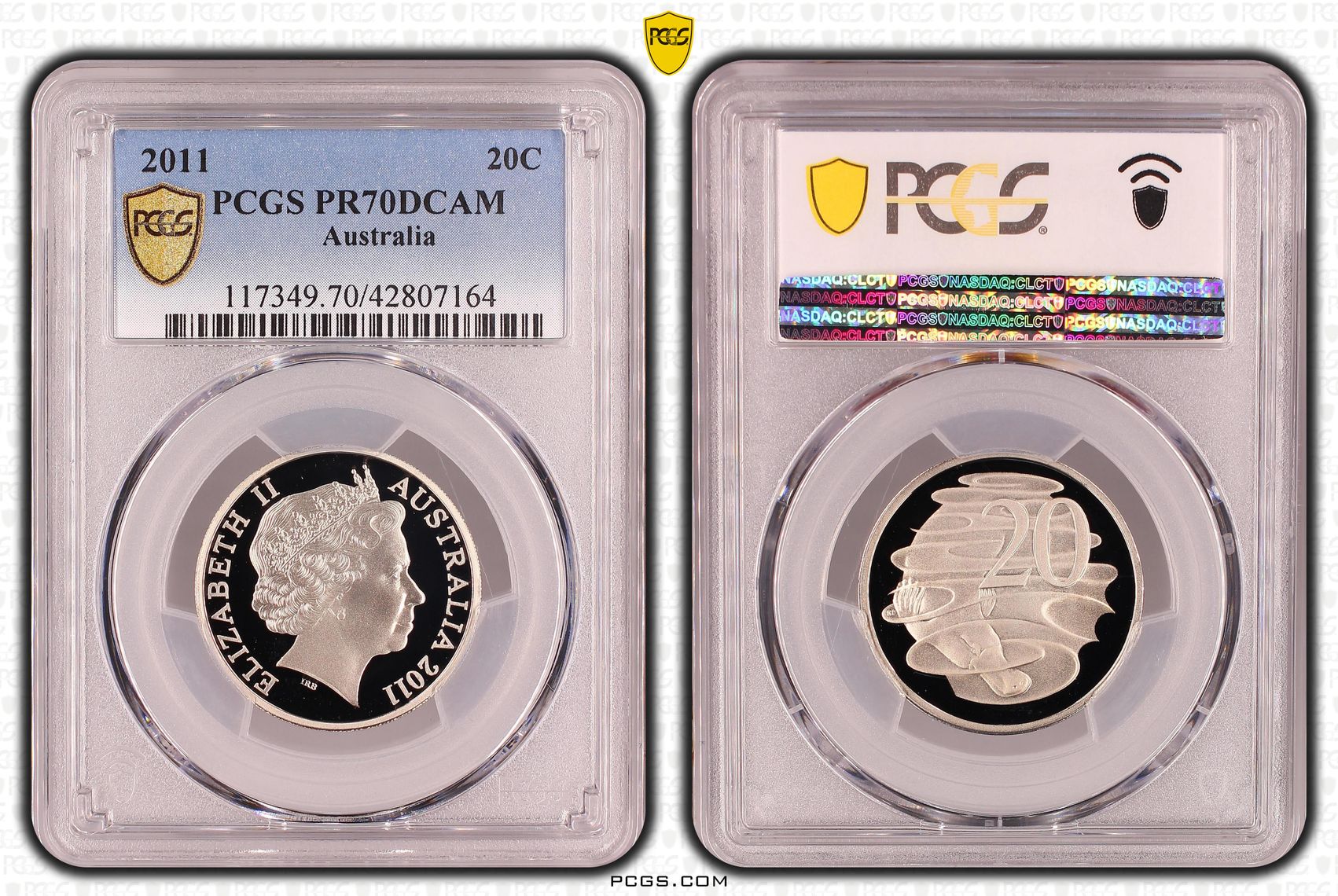 Elizabeth II, Twenty Cent, PR70DCAM , 2011 PCGS POP - 10/0