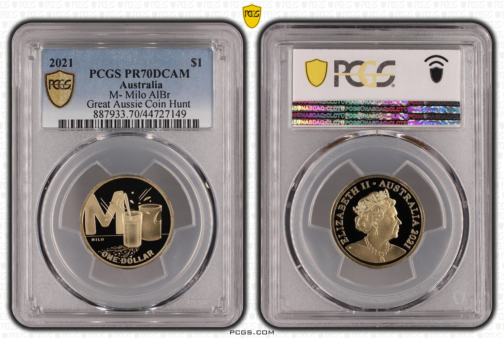 2021 Australia One Dollar, $1 M- Milo AlBr PCGS - PR70DCAM POP 17/0 -149