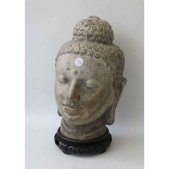 TERRACOTTA BUDDHA ON STAND