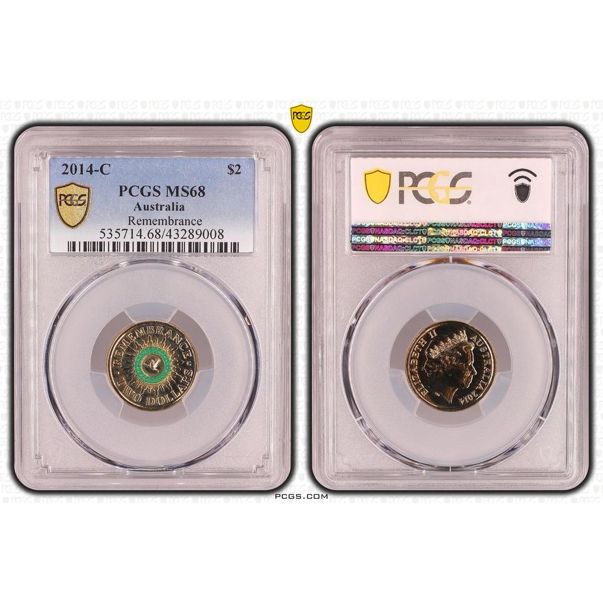 Remembrance Day Colorized, Two Dollar, 2014-C, PCGS MS68