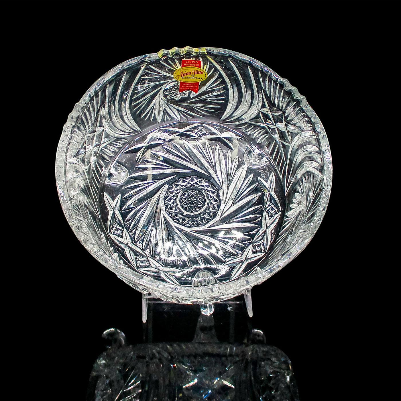Vintage Lead Crystal Bowl / Anna Hutte Bleikristall Dated 