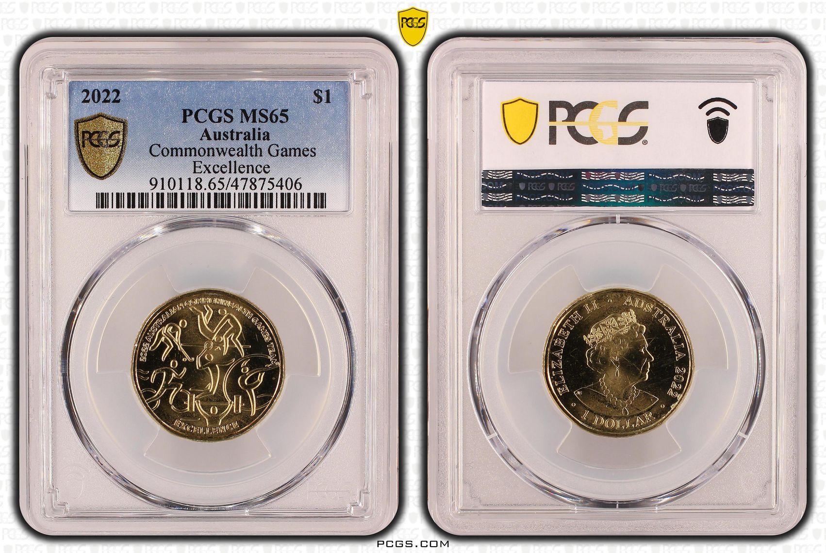 Commonwealth Games - Excellence , One Dollar, 2022, PCGS MS65