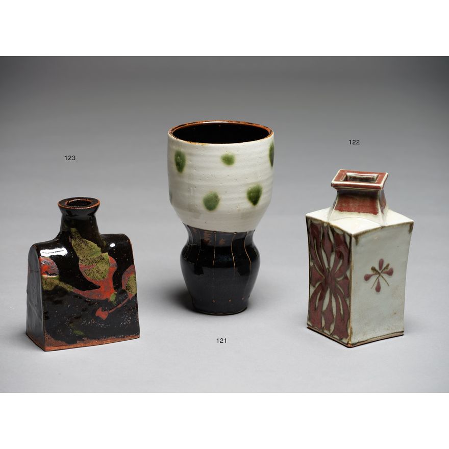 Japanese Studio Pottery, Slab vase attributed to Kawai Kanjiro