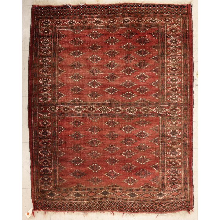 Semi Antique Turkoman Oriental Rug 3'x4' Approx.