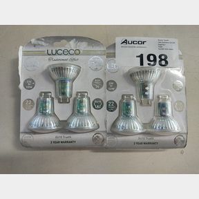 X2 LUCECO - GLASS GU10 5W 370LM NEUTRAL WHITE 2700K NON-DIMM GLOBE - ENERGY EFFICIENT LED LIGHTING