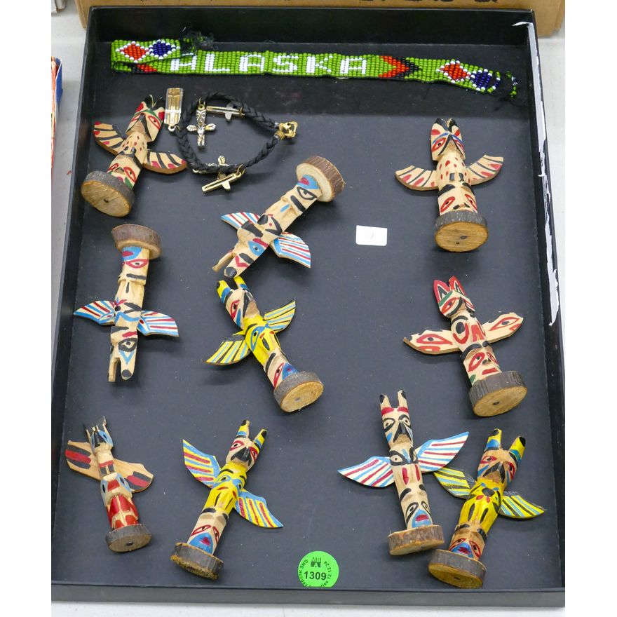 Box Small Totem Figures etc.