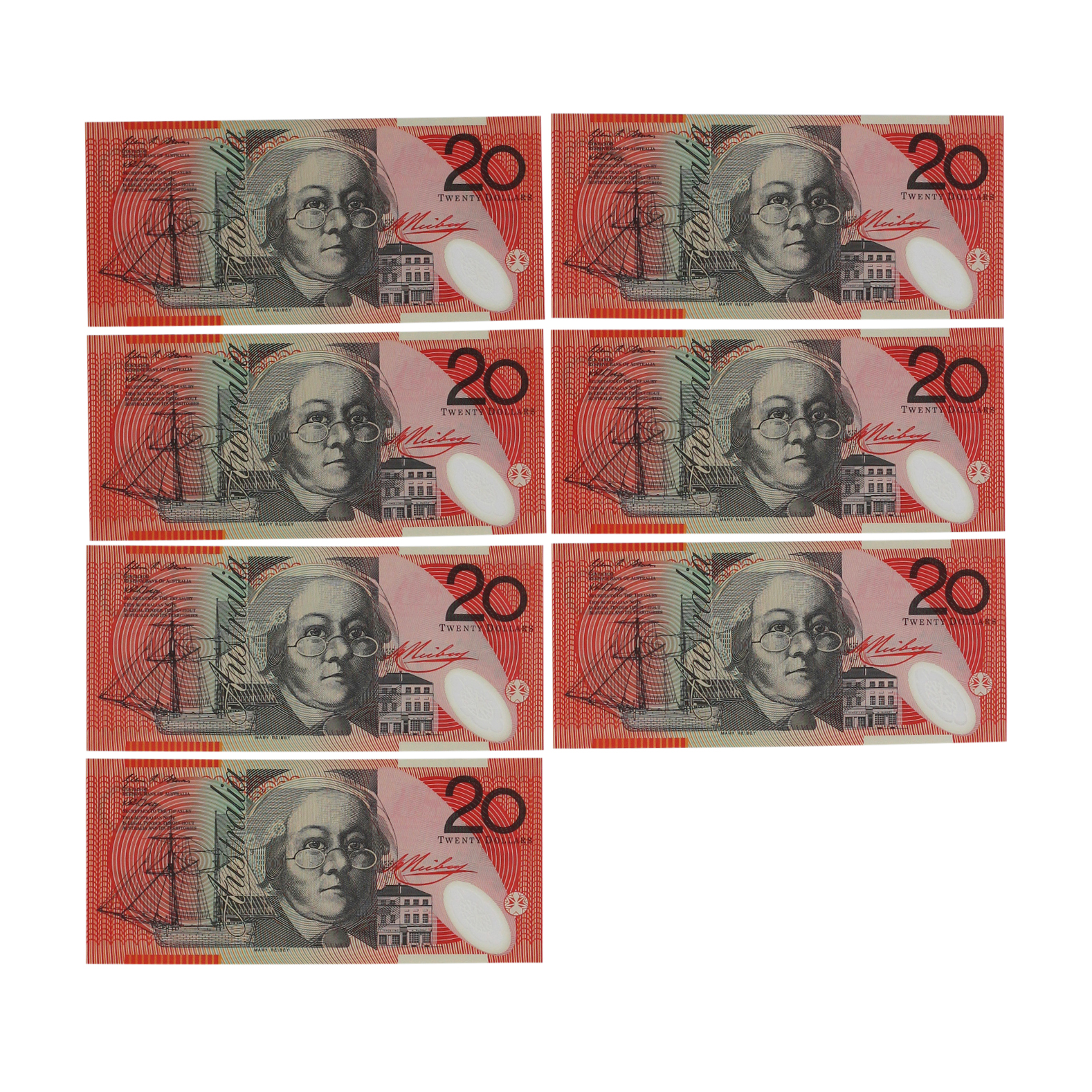 2321. · Consecutive Run, Stevens/Henry,  Twenty Dollars, 2010, UNC