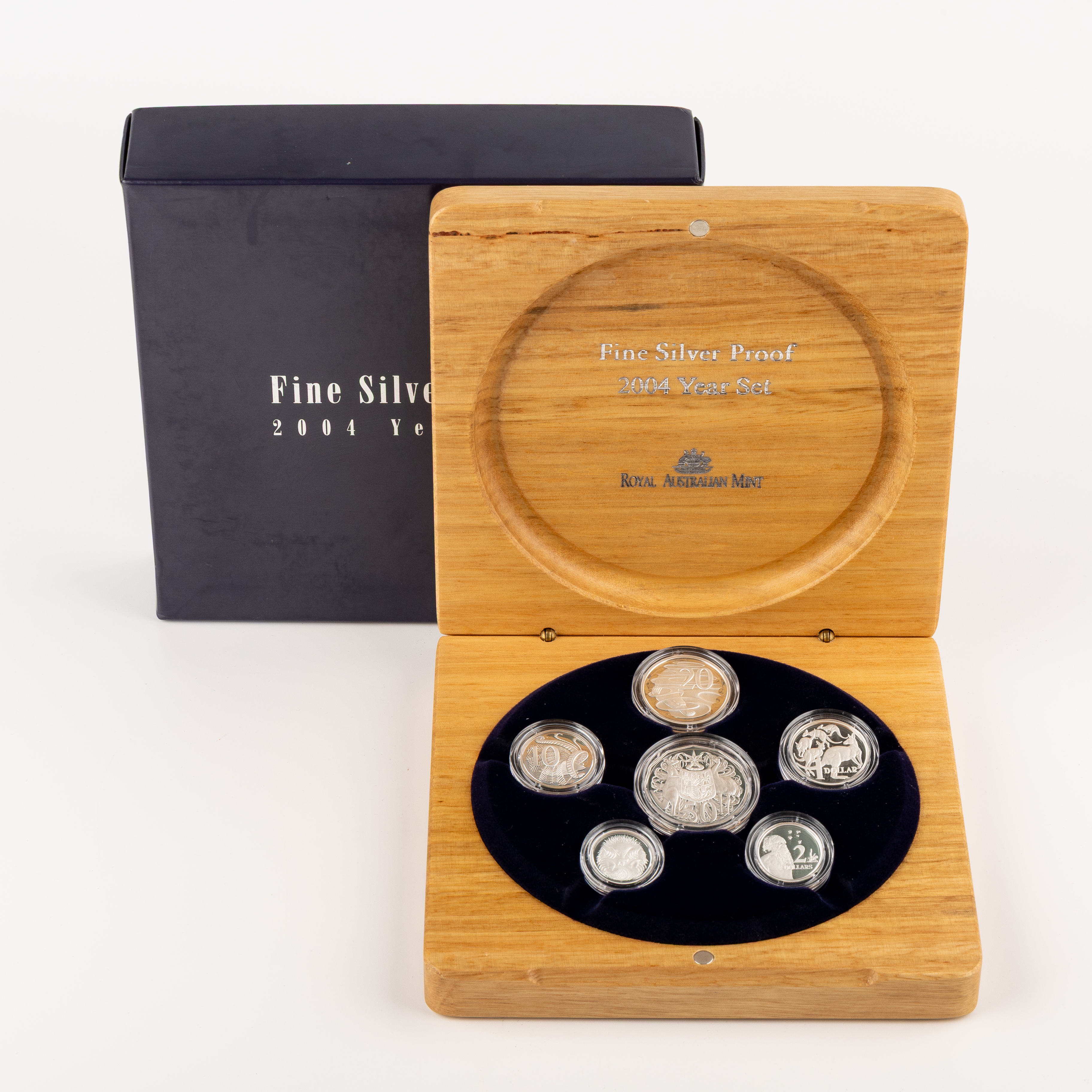 Silver Proof Year Set, One Cent - Two Dollars, 2004, PCGS