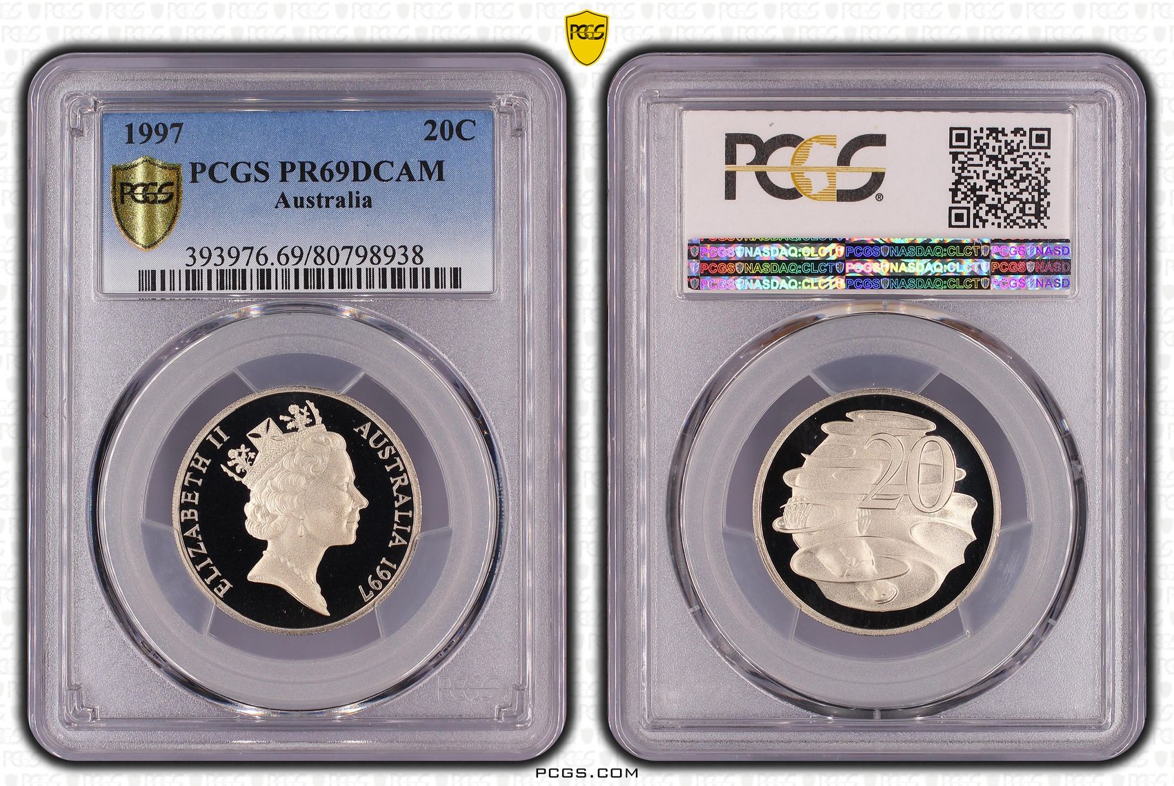, Twenty Cent, 1997, PCGS PR69DCAM
