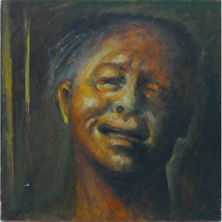 Neil Meitzler ''Head Study'' (Crying) Oil on Canvas 18''x18''