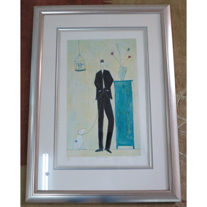 ANNORA SPENCE - LITHOGRAPH, 267/295 - DOG AND HIS MASTER