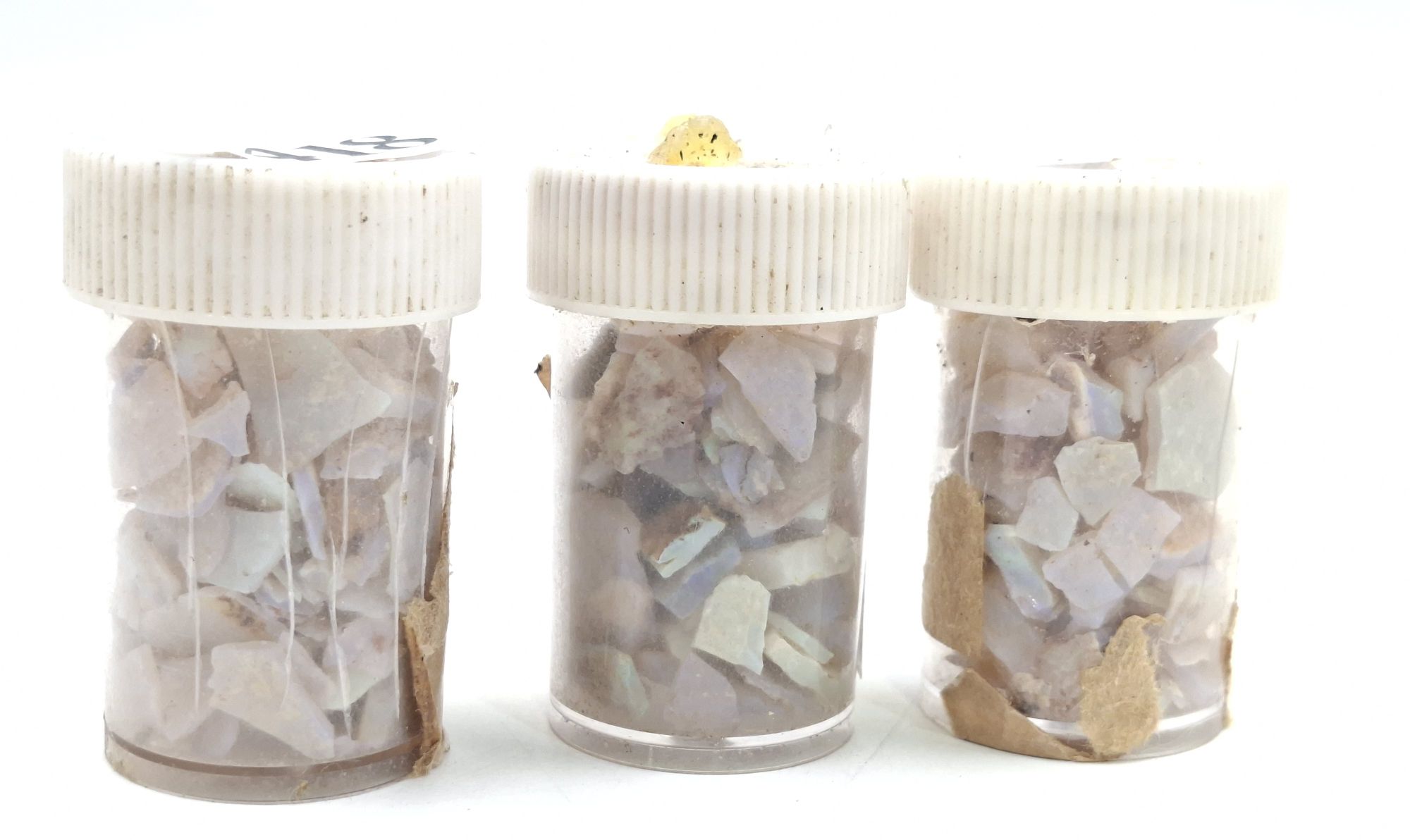 Three Vials Of Opal Chips