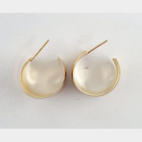9CT GOLD PLATED STERLING SILVER HUGGIE EARRINGS - 51929/12023
