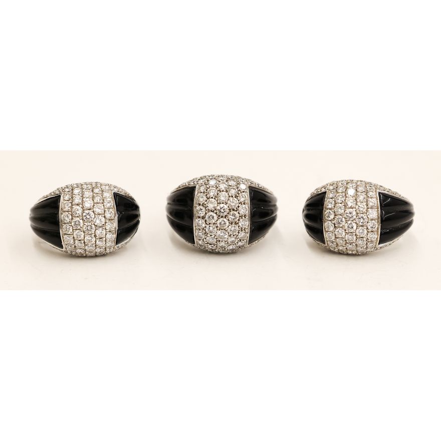 Picchiotti 18k Diamond Black Onyx Ring & Earring Set