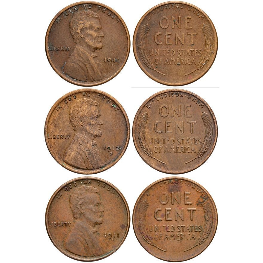 USA 1911-1912 One Cents Key Date VF