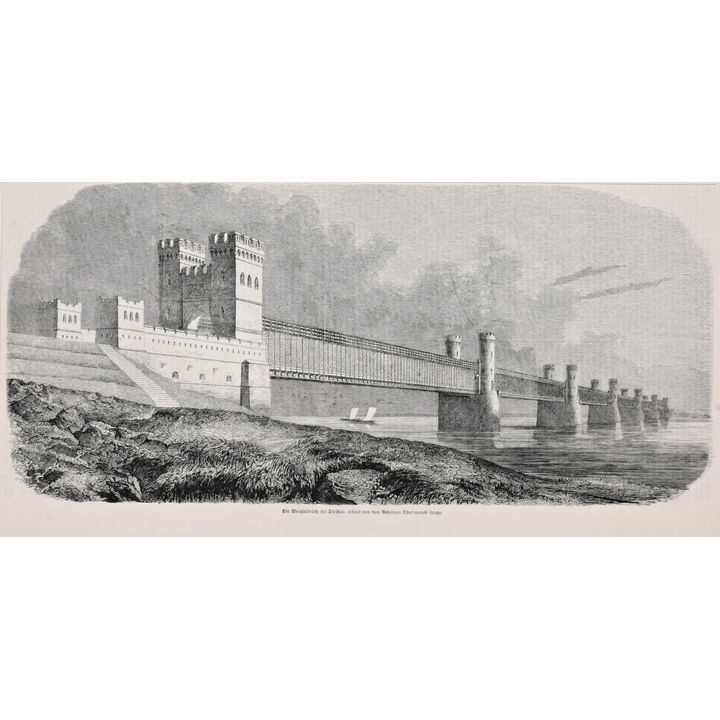 Die Weichselbrücke bei Dirschau, erbaut von dem Geheimen Oberbaurath Lentze