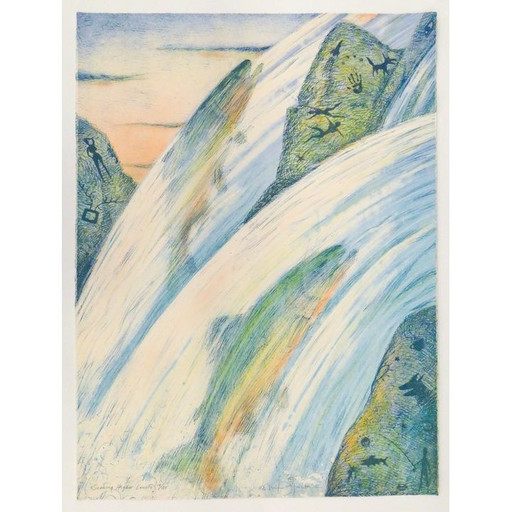 Monte Dolack ''Seeking Higher Levels'' Color Lithograph