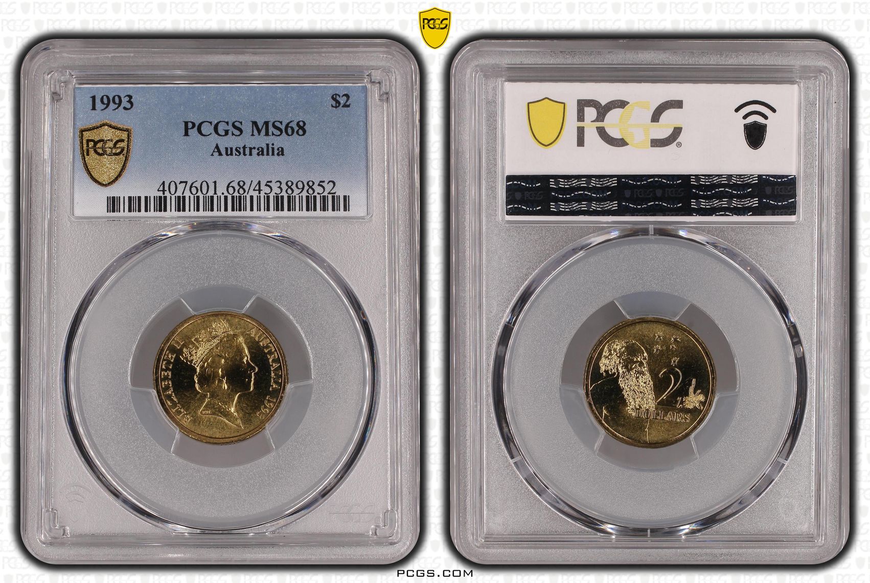 Elizabeth II, Two Dollar, 1993, PCGS MS 68