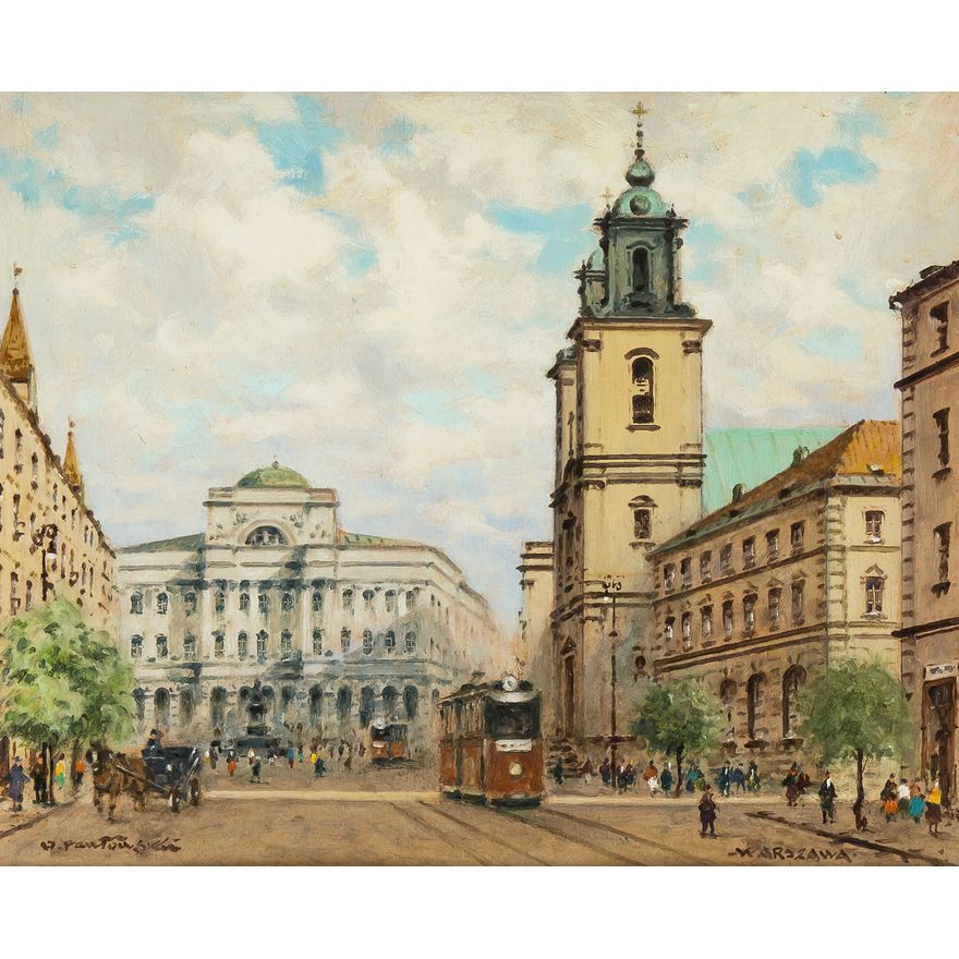 Jerzy Pawłowski | Widok na Pałac Staszica na Krakowskim Przedmieściu