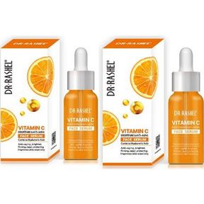 Pack of 2 Dr. Rashel Vitamin C Face Serum with Hyaluronic Acid 50ml x 2)