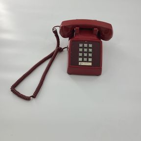 Vintage Western Electric Bell Desk Telephone - Maroon