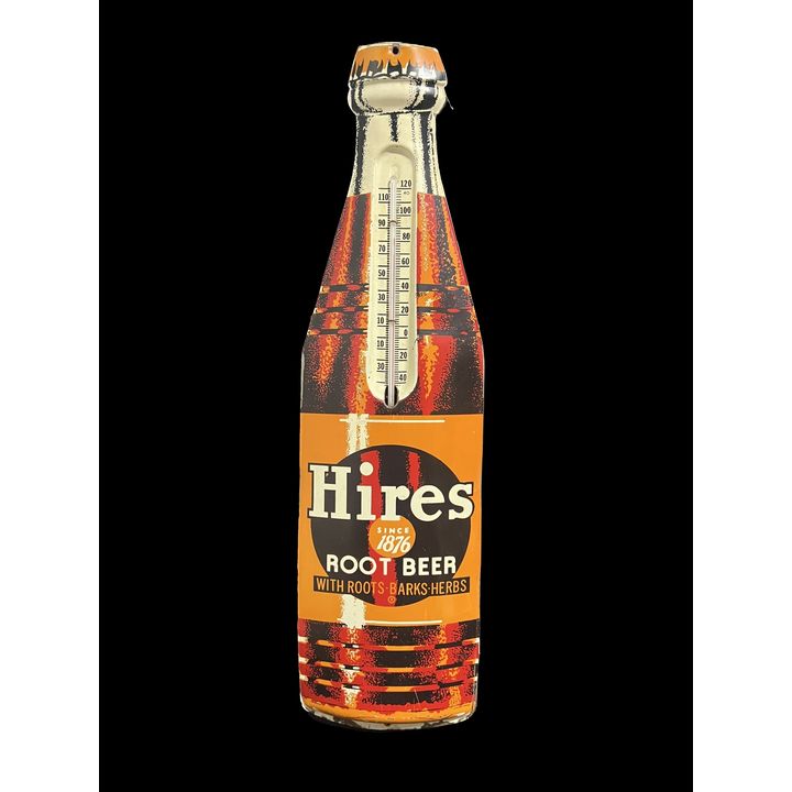 Hires Root Beer Tin Metal Soda Thermometer