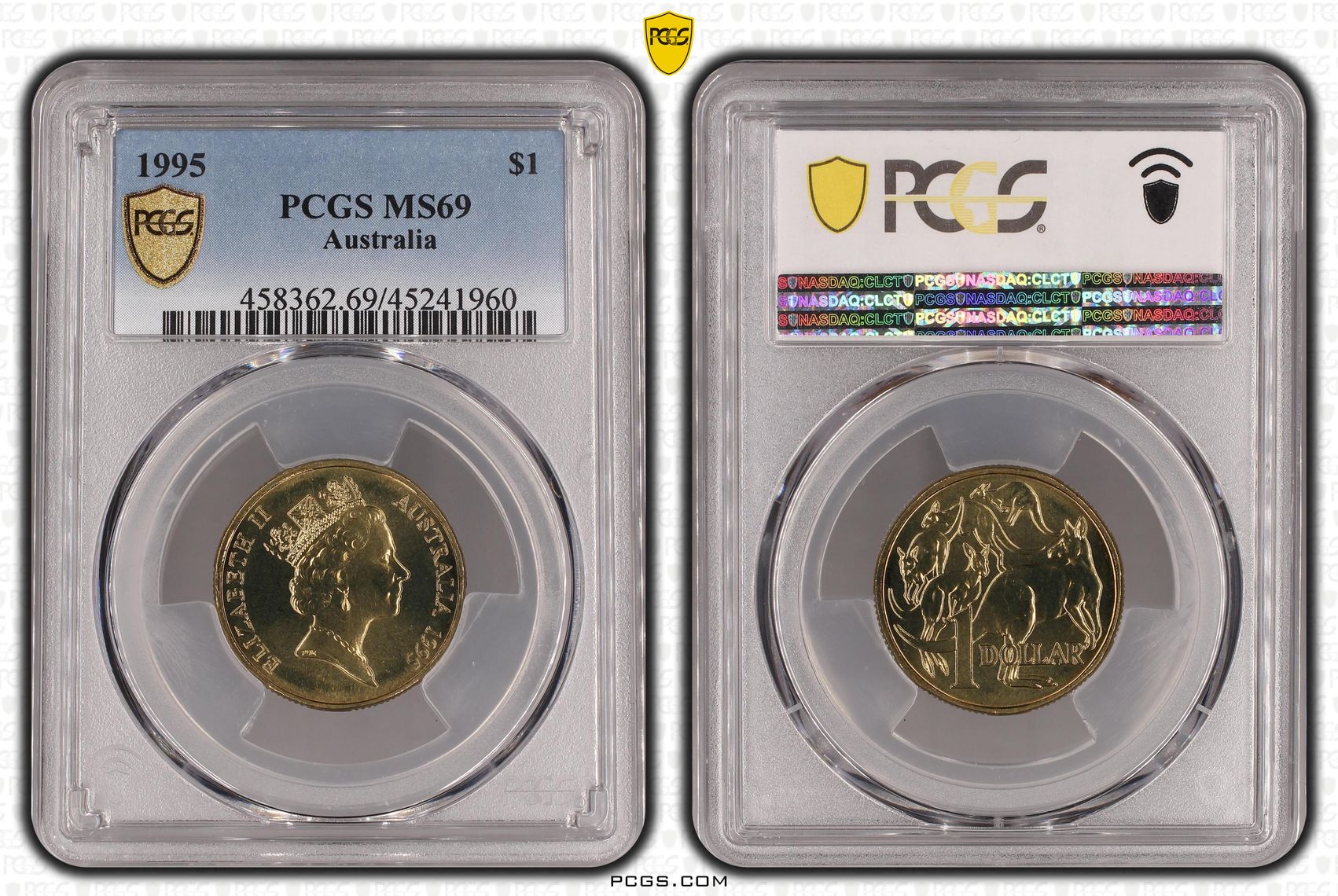 Elizabeth II, One Dollar, 1995, PCGS MS 69