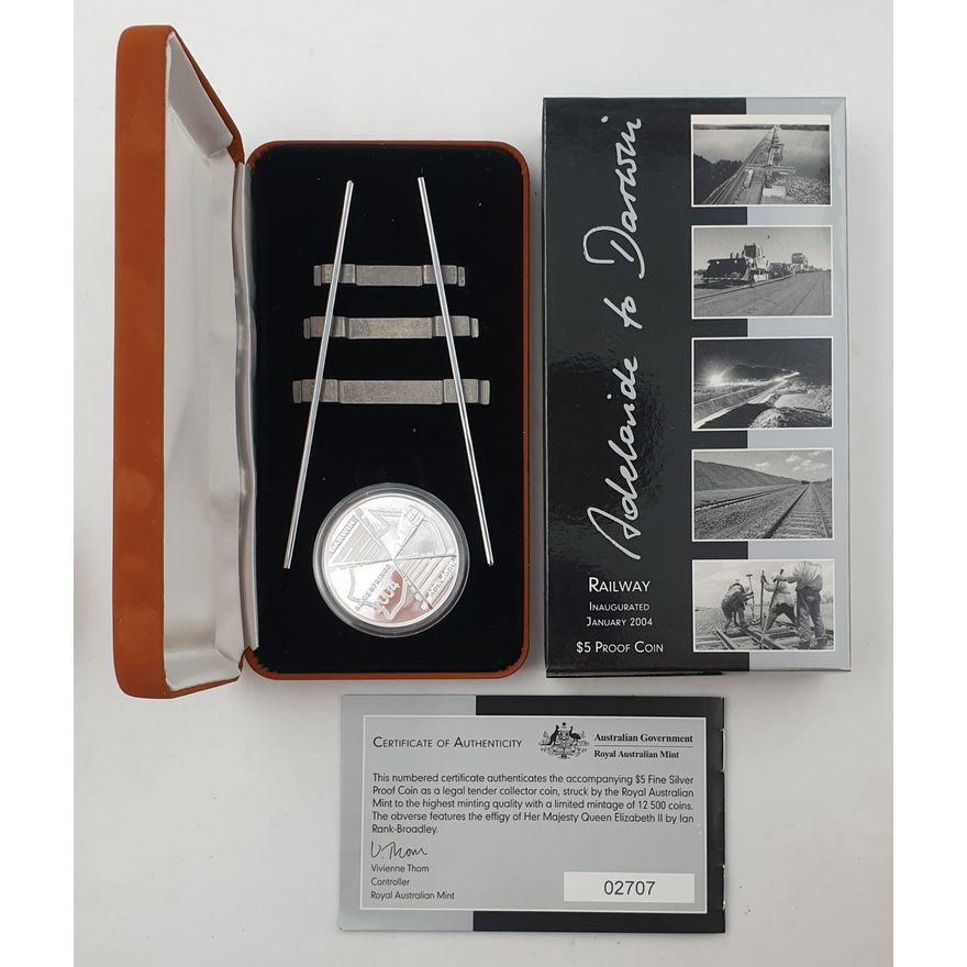 Adel. To Darwin Railway Silver Proof Coin Set