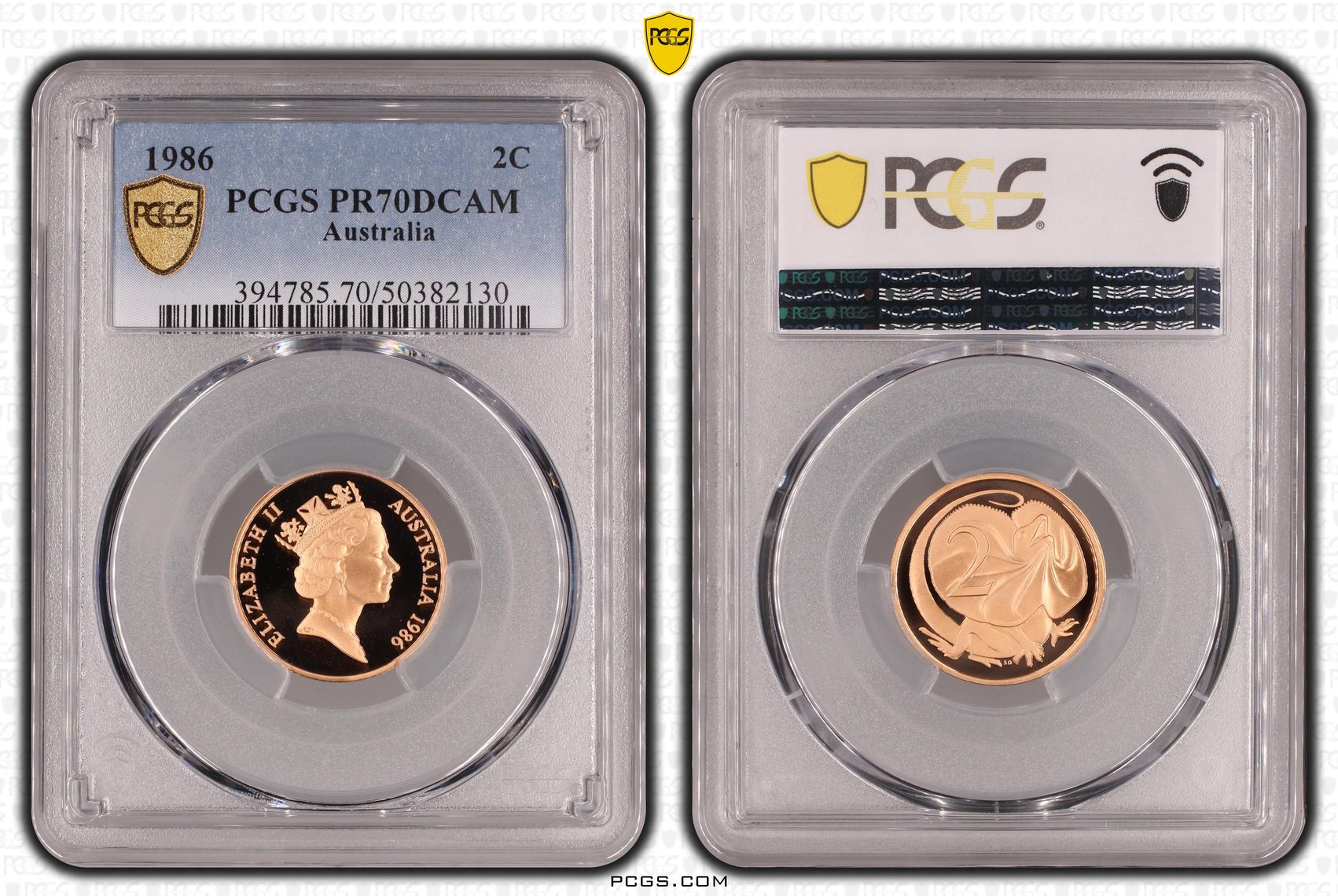 Two Cent, 1986, Pcgs Pr70dcam
