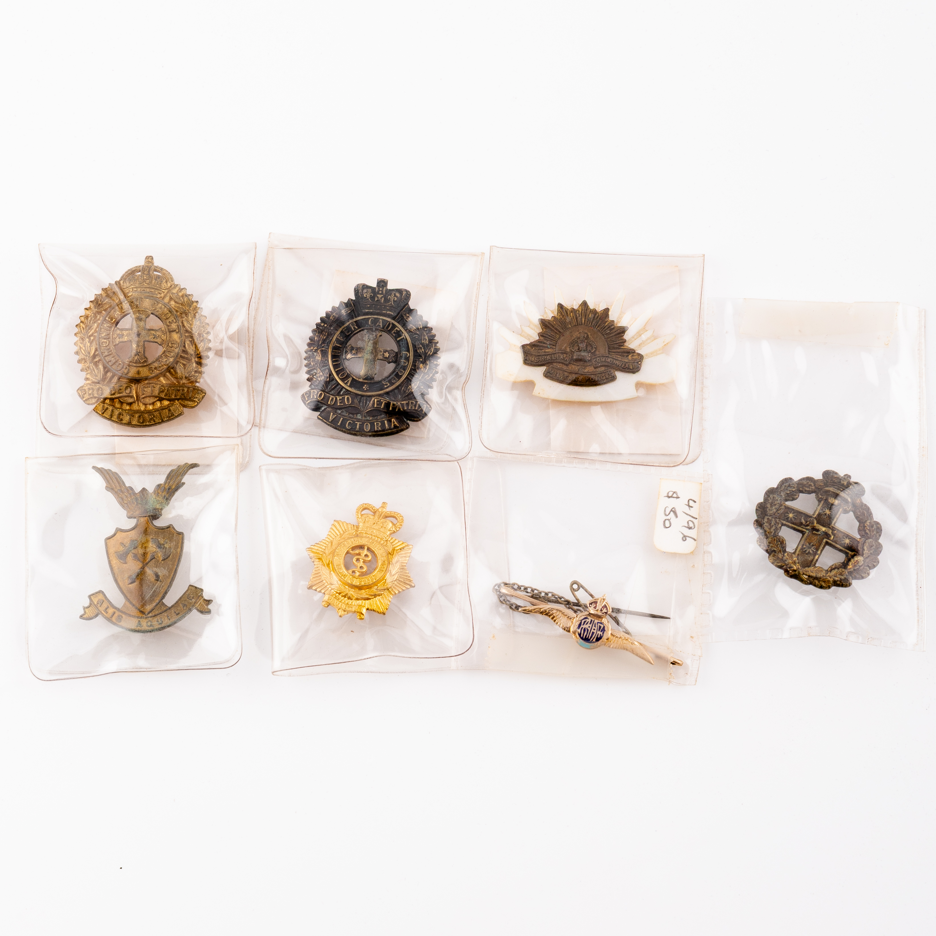 Military Cadet, Sweet-Heart & School Badges, C.1900s, Fine - aEF
