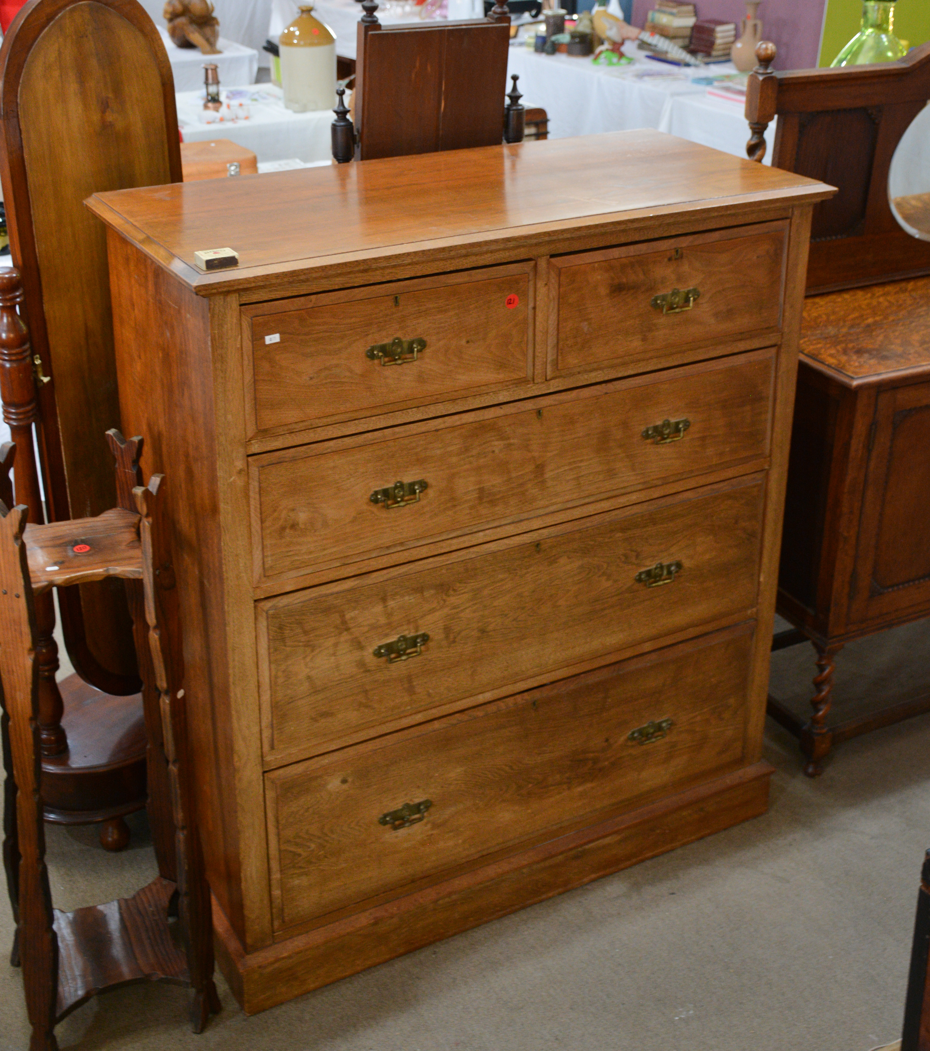 Massive Oak + Kauri Antique Chest of Drawers — sold at auction in New Zealand for $500